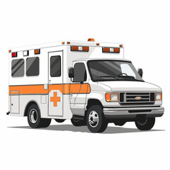 ambulance isolated
