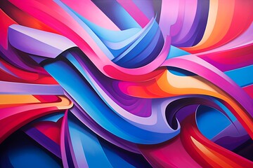 Vibrant Graffiti Wall Gradients: The Bold Spectrum of Wall Art