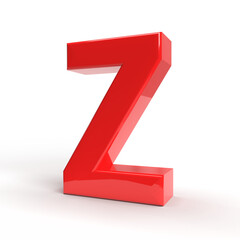 Z letter 3d red