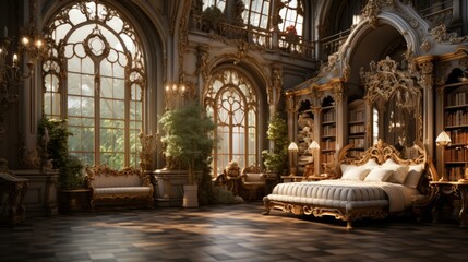 b'ornate bedroom interior design'