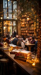 Fototapeta na wymiar b'A cozy bookstore with a warm and inviting atmosphere'