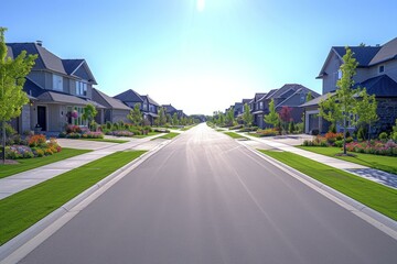 Obraz premium b'New House Community Street View'