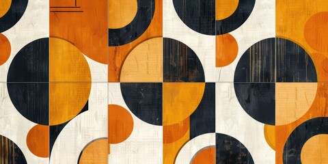 Fototapeta premium Abstract geometric background with repeating patterns and symmetrical design 