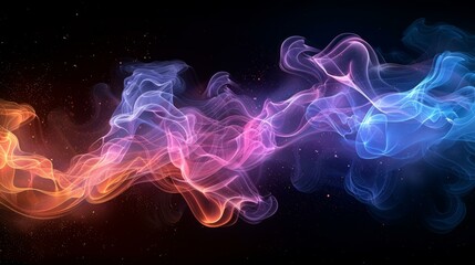 b'Colorful smoke flowing in space' - obrazy, fototapety, plakaty