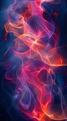 b'Colorful abstract background of bright wavy lines'