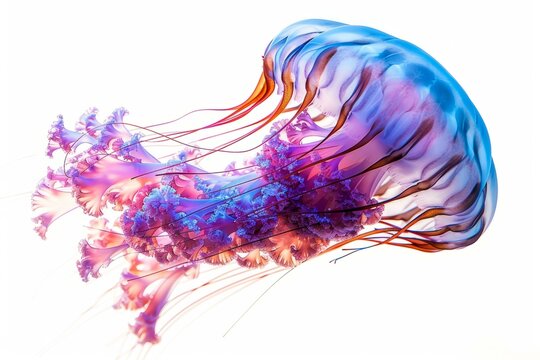 b'A Bioluminescent Jellyfish Swims Gracefully Through the Ocean'