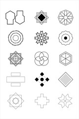 Geometric Abstract Shape Vector Element Bundle