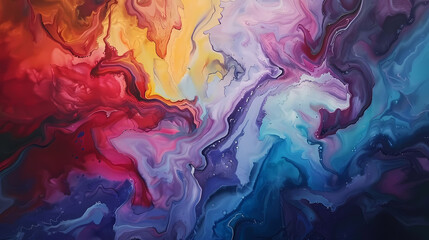contemporary art in the form of paint