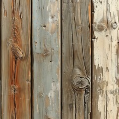 b'weathered wooden fence texture with peeling blue green paint'