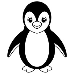penguin cartoon isolated on white