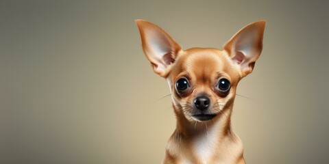 A cute chihuahua dog with big ears
