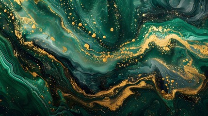 Green Emerald and Gold Marble Background. Gold abstract green emerald marble background art paint pattern ink texture watercolor white fluid wall. Abstract liquid gold design luxury wallpaper