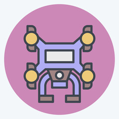 Icon Drone. related to Drone symbol. color mate style. simple design illustration