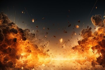 Bomb explosion effect backdrop
