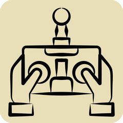Icon Control. related to Drone symbol. hand drawn style. simple design illustration