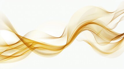 Abstract elegant flowing gold wave line vector on white background. Luxury shiny gold wave template design