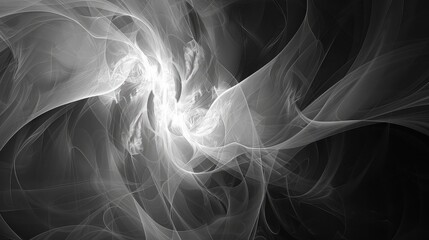 Abstract fractal background. digital backdrop fantasy background with black and white design graphic.