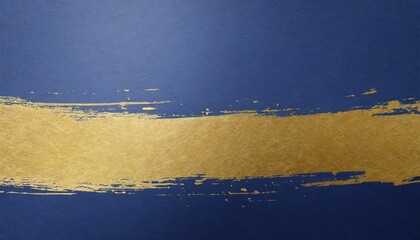 青と金ベースの静寂、静かな夜をイメージしたイラスト（和、和紙、和風素材） - obrazy, fototapety, plakaty