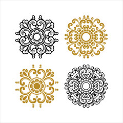 Balinese ornament vector logo tatto decoration