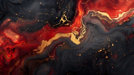 Abstract Red rose and Black Marble Background. Gold abstract red rose marble background art paint pattern ink texture watercolor grey fluid wall. Abstract liquid gold design luxury wallpaper