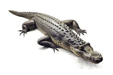 Naklejka premium Alligator reptile animal lizard.