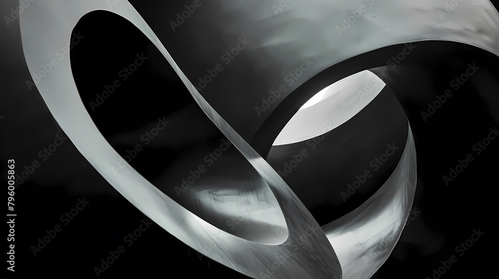 Poster modern abstraction in the form of a ring
