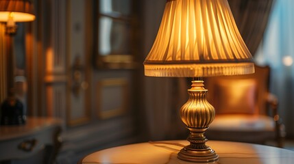Beautiful retro luxury light lamp decor glowing - obrazy, fototapety, plakaty