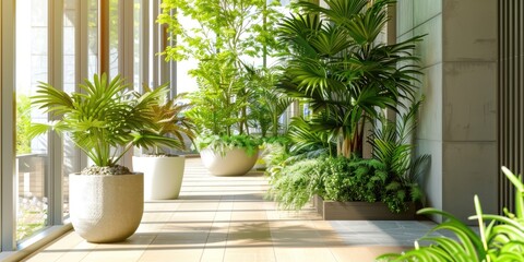Outdoor Connection with Indoor Plant Displays