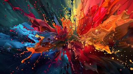 visual abstraction of a colorful flower