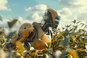 robot harvesting in the field modern technologies 3D