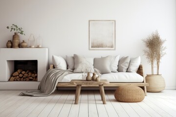 Naklejka premium Room architecture furniture fireplace