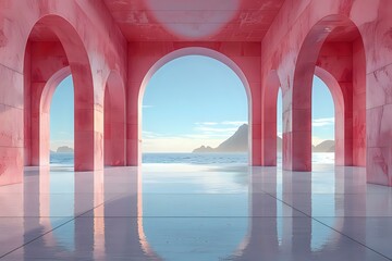 Serene Portal Archway with Tranquil Sky