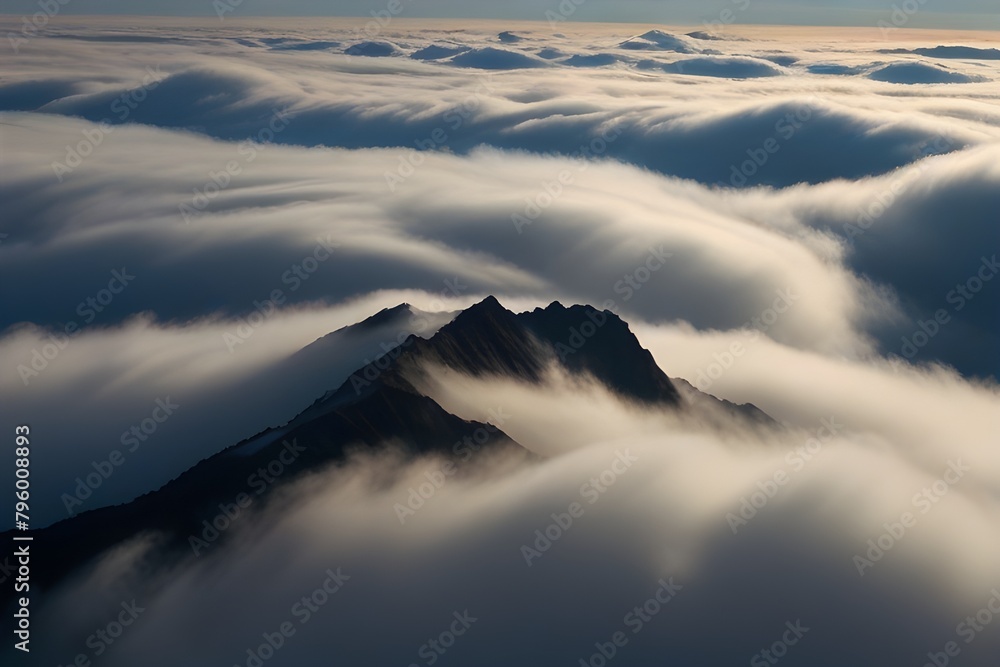 Poster over the clouds generator ai