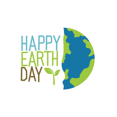 Happy earth day illustration 