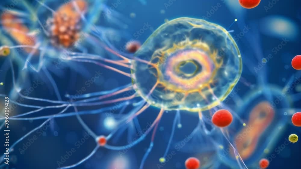 Poster a closeup image of a flagellated protozoa species showing its whiplike flagella used for movement an