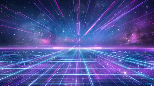 futuristic retro background. synthwave background dark retro futuristic backdrop. seamless looping overlay 4k virtual video animation background