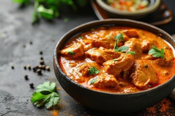 Photo of butter chicken curry food meat.