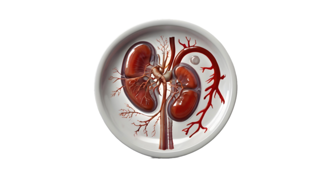 Kidney dish doctor isolated on a transparent background