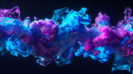 Ethereal Smoke Patterns with Dynamic Blue and Pink Colors