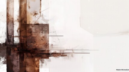 Dark brown background with rough halftone grunge effect. The wall is splashed with backdrop stains.
