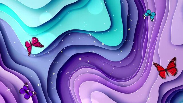 background with neon lilac and turquoise color. seamless looping overlay 4k virtual video animation background