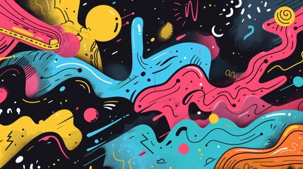Doodle Abstract Visual Graphic Backdrop Background Wallpaper