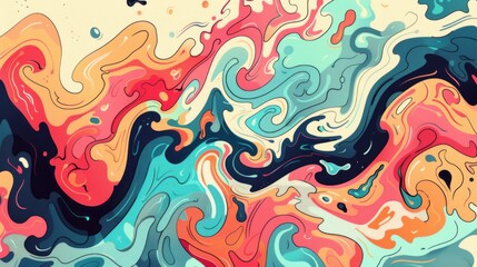 Doodle Abstract Visual Graphic Backdrop Background Wallpaper