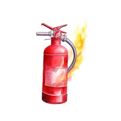 Fire extinguisher, red fire extinguisher