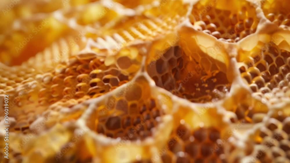 Poster closeup image of a honey bees antenna featuring multiple segments covered with fine hairs and dotted