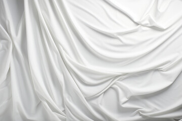 white fabric texture background,wavy folds of white satin fabric