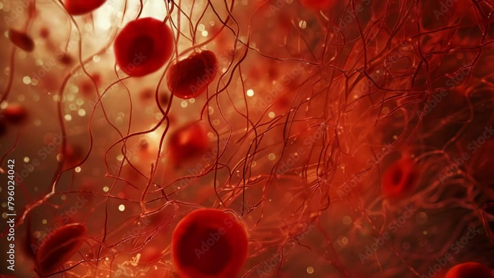 Poster this image shows the aftermath of a battle within a vessel with a thick meshlike network of platelet