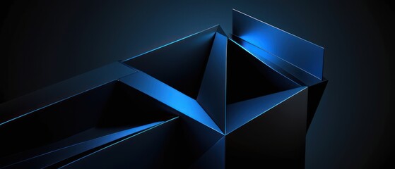 abstract geometric blue metallic background. blue and black metallic backdrop