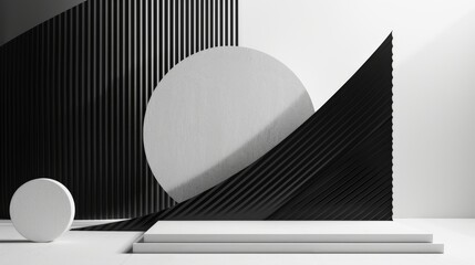 Minimalist black and white abstract design for creative advertising