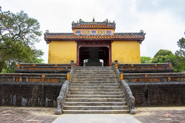 Stele Pavilion At Mausoleum Of Minh Mang In Hue, Vietnam. Minh Mang Is The Second Emperor Of The...